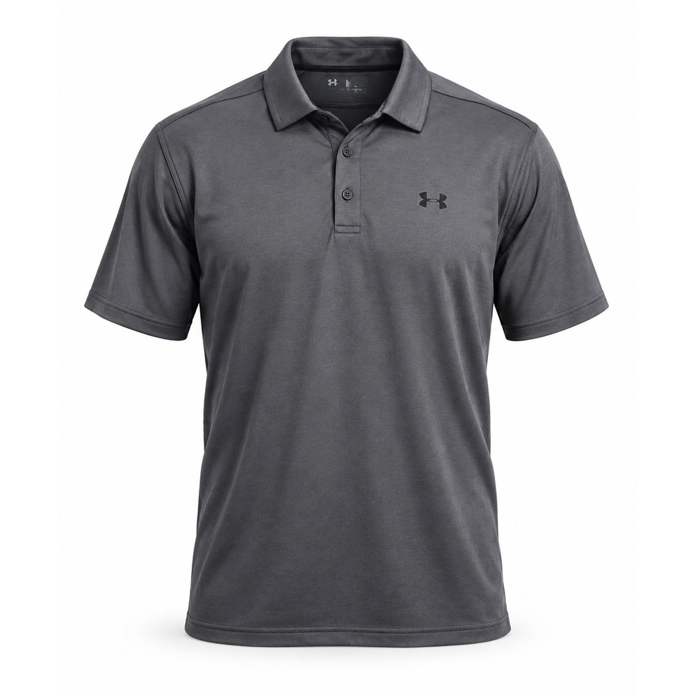 Under Armour Polo Shirt 4XL Gray Performance Polyester Short Sleeve Loose Fit
